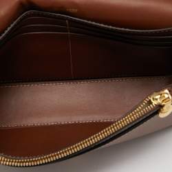 Pre Owned Burberry Tan Leather Hampshire Crossbody Bag
