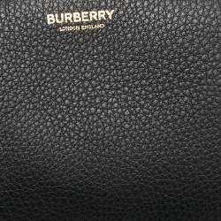 Burberry Black Leather Small Cube Zip Crossbody Bag