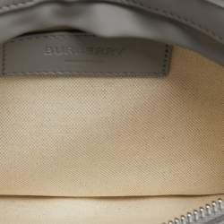 Pre Owned Burberry Grey Leather Brummell Belt Bag