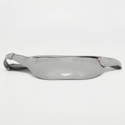 Pre Owned Burberry Grey Leather Brummell Belt Bag