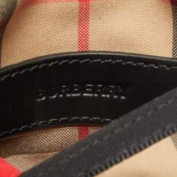 Pre Owned Burberry Beige/Black Vintage Check Phone Crossbody Bag