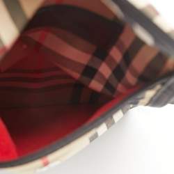 Pre Owned Burberry Beige/Black Vintage Check Phone Crossbody Bag