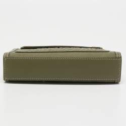 مملوكة مسبقًا Burberry Olive Green Canvas and Leather Mini Pocket Bag