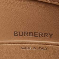 Pre Owned Burberry Metallic Gold Leather Mini Olympia Zip Chain Bag