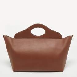 مملوكة مسبقًا Burberry Tan Leather Medium Soft Pocket Tote