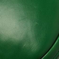 Pre Owned Burberry Green Leather Small  Olympia Shoulder Bag