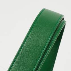 Pre Owned Burberry Green Leather Small  Olympia Shoulder Bag