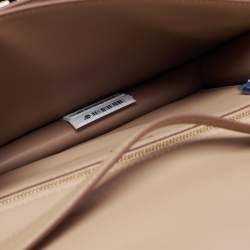 Pre Owned Burberry Beige Grain Leather Medium TB Shoulder Bag