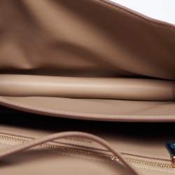 Pre Owned Burberry Beige Grain Leather Medium TB Shoulder Bag