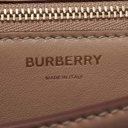 Pre Owned Burberry Beige Grain Leather Medium TB Shoulder Bag