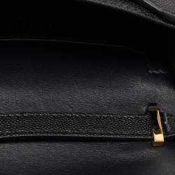 Pre Owned Burberry Black Leather Mini TB Shoulder Bag