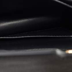 Pre Owned Burberry Black Leather Mini TB Shoulder Bag