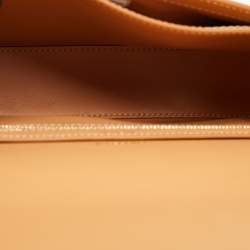 Pre Owned Burberry Warm Sand Leather Medium Olympia Shoulder Bag