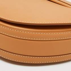 Pre Owned Burberry Warm Sand Leather Medium Olympia Shoulder Bag