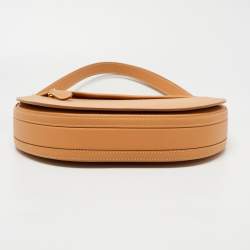 Pre Owned Burberry Warm Sand Leather Medium Olympia Shoulder Bag