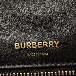 Pre Owned Burberry Black Quilted Leather Small Olympia Shoulder Bag