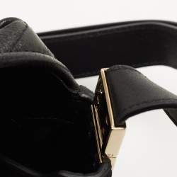 Pre Owned Burberry Black Quilted Leather Small Olympia Shoulder Bag