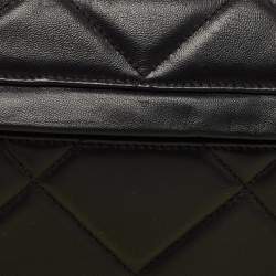 Pre Owned Burberry Black Quilted Leather Small Olympia Shoulder Bag