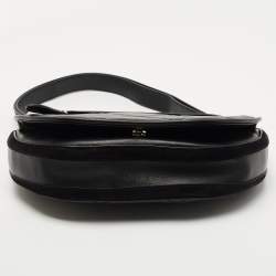 Pre Owned Burberry Black Quilted Leather Small Olympia Shoulder Bag