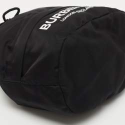مملوكة مسبقًا Burberry Black Nylon Phoebe Drawstring Pouch