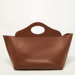 مملوكة مسبقًا Burberry Tan Leather Medium Soft Pocket Tote