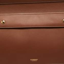 مملوكة مسبقًا Burberry Tan Leather Medium Soft Pocket Tote