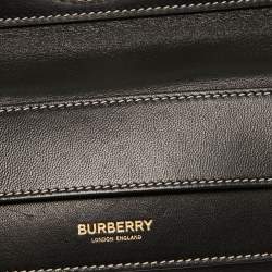 Pre Owned Burberry Black Leather Mini Pocket Strap Clutch
