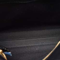 Pre Owned Burberry Black/Red Vintage Check Fabric and Leather Mini Pocket Bag