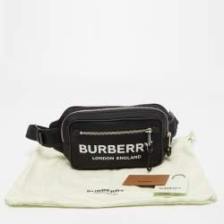 Pre Owned Burberry Black Nylon West Belt Bag