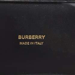 Pre Owned Burberry Black Leather Sidney Trifold Wallet