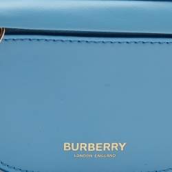 مملوكة مسبقًا Burberry Light Blue Micro Olympia Crossbody Card Case