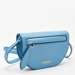 مملوكة مسبقًا Burberry Light Blue Micro Olympia Crossbody Card Case