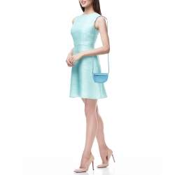 مملوكة مسبقًا Burberry Light Blue Micro Olympia Crossbody Card Case