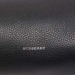 Pre Owned Burberry Black Leather Barrel Shoulder Bag