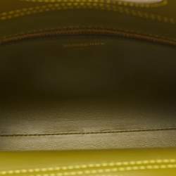 Pre Owned Burberry Junifer Green Leather Mini Pocket Tote