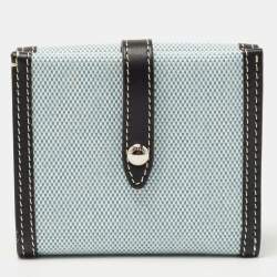 Burberry Blue/White Leather Alwyn Zip Card Holder Burberry | The Luxury  Closet