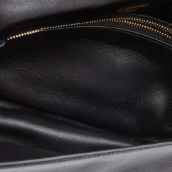 Pre Owned Burberry Black Soft Leather Small Olympia Shoulder Bag