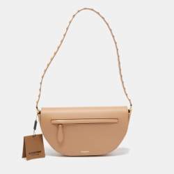 Pre Owned حقيبة كتف بربري إصدار محدود 224/ 250 صغيرة جلد أخضر