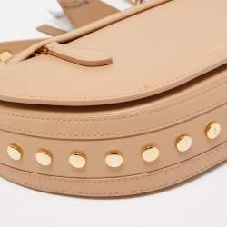 Pre Owned حقيبة كتف بربري إصدار محدود 224/ 250 صغيرة جلد أخضر