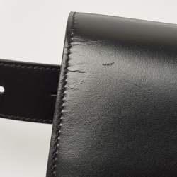 Pre Owned Burberry Black Leather TB Belt Bag