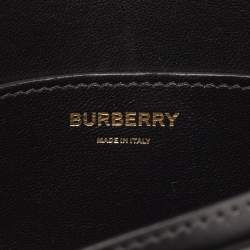 Pre Owned Burberry Black Leather TB Belt Bag