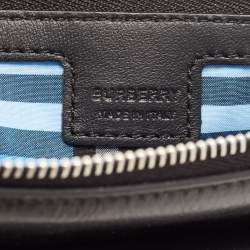 Pre Owned Burberry Black Leather Mini Double Olympia Bag