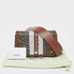 Burberry Brown TB Monogram Coated Canvas and Leather Hackberry Crossbody Bag