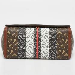 Burberry Brown TB Monogram Coated Canvas and Leather Hackberry Crossbody Bag