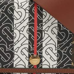 Burberry Brown TB Monogram Coated Canvas and Leather Hackberry Crossbody Bag