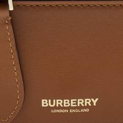 Pre Owned Burberry Brown Leather Micro Olympia Crossbody Bag