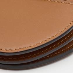 Pre Owned Burberry Brown Leather Micro Olympia Crossbody Bag