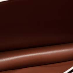 Pre Owned Burberry Brown/White Suede and Leather Medium TB Shoulder Bag