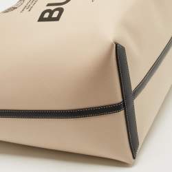 Pre Owned Burberry Beige Fabric Large London Tote
