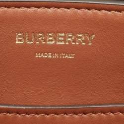 مملوكة مسبقًا Burberry Black/Brown TB Monogram Coated Canvas and Leather Medium Belt Bag
